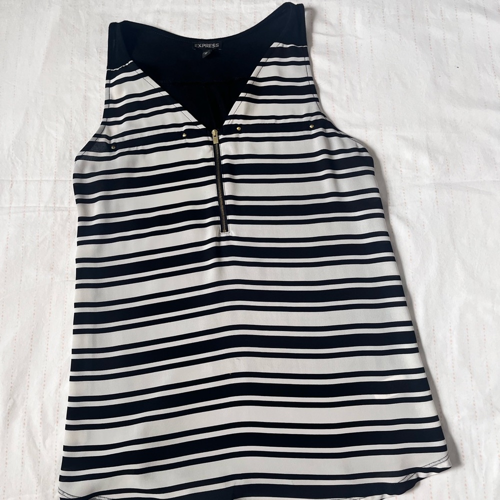 Express Black & White Top